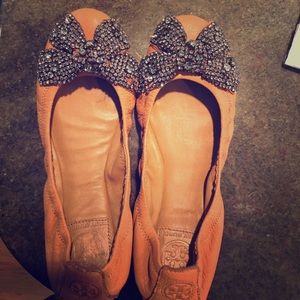Tan Tory Burch Flats